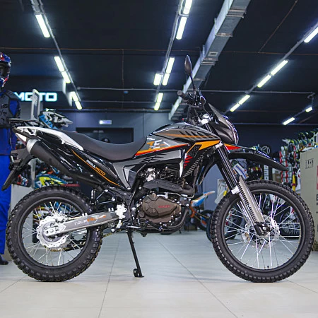 Мотоцикл Regulmoto TE (Tour Enduro) PR, 6 скоростей (Черный/ оранжевый)